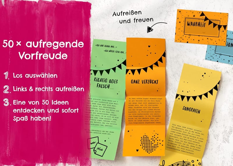 Mädelsabend Losbox - 50 Ideen für Spaß & unvergessliche Momente