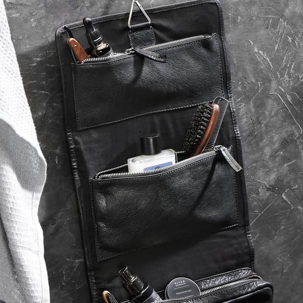 Montreal Kulturbeutel aus Leder für Herren – Praktische Reisetasche