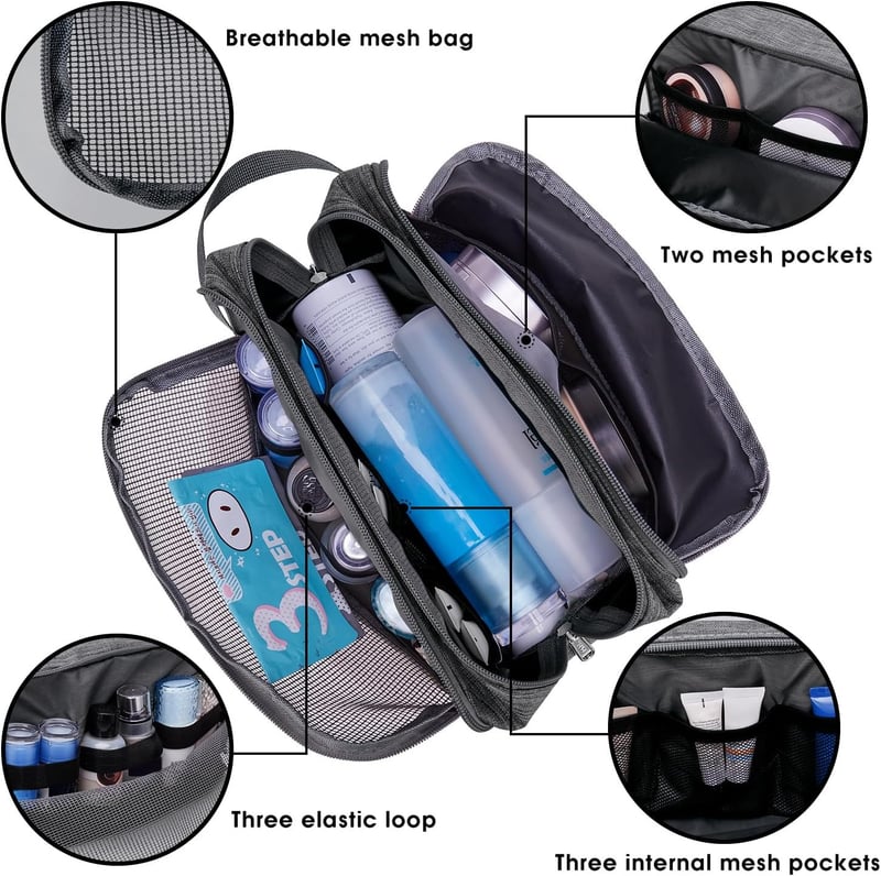 Herren Kulturbeutel für Reisen – praktischer Toilettenorganizer