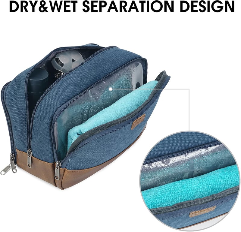 Reise-Kulturtasche aus wasserabweisendem Canvas für Herren