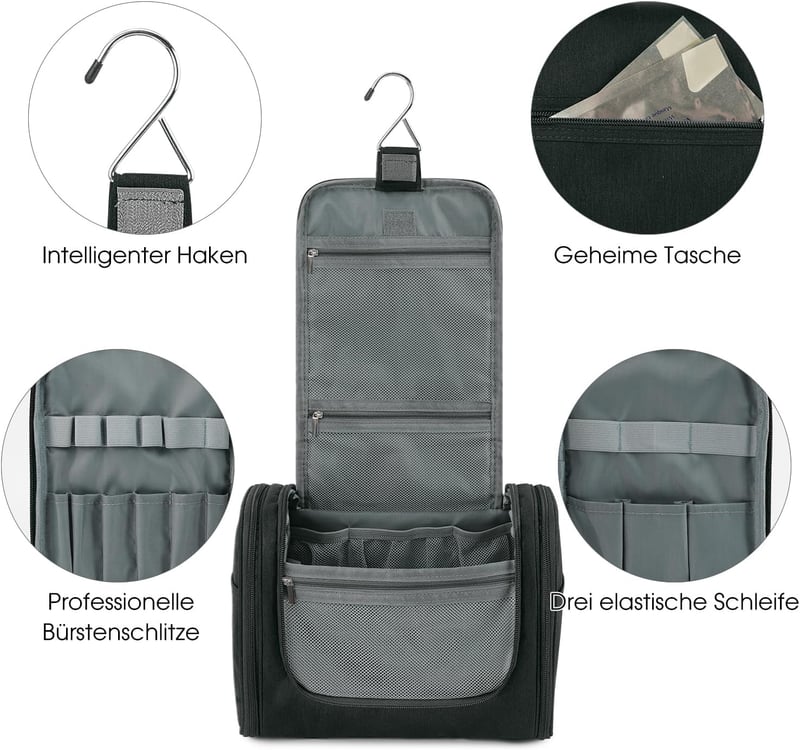 Große Aufhängbare Waschtasche für Reisen und Camping