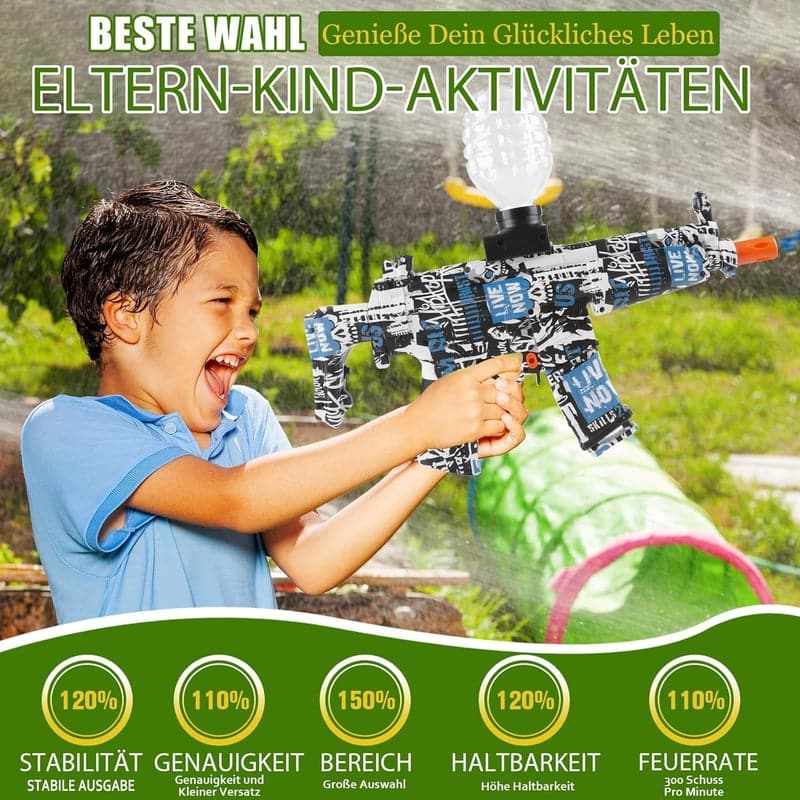 Elektrischer Gel Ball Blaster mit 50000 Bällen und Schutzbrille для Kinder ab 8 Jahren