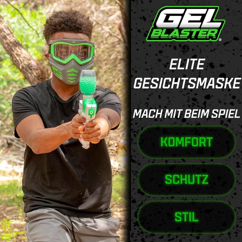 Leuchtende taktische Gesichtsmaske für Gel Blaster - ab 14 Jahren