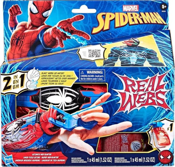 Spider-Man Web-Blaster Spielzeug für Rollenspiele, Rot und Blau