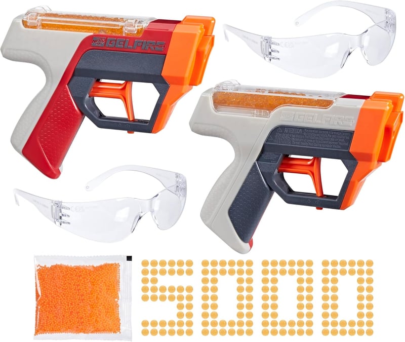 NERF Pro Gelfire Dual Wield Set, 2 Blaster mit 5000 Gelfire Runden
