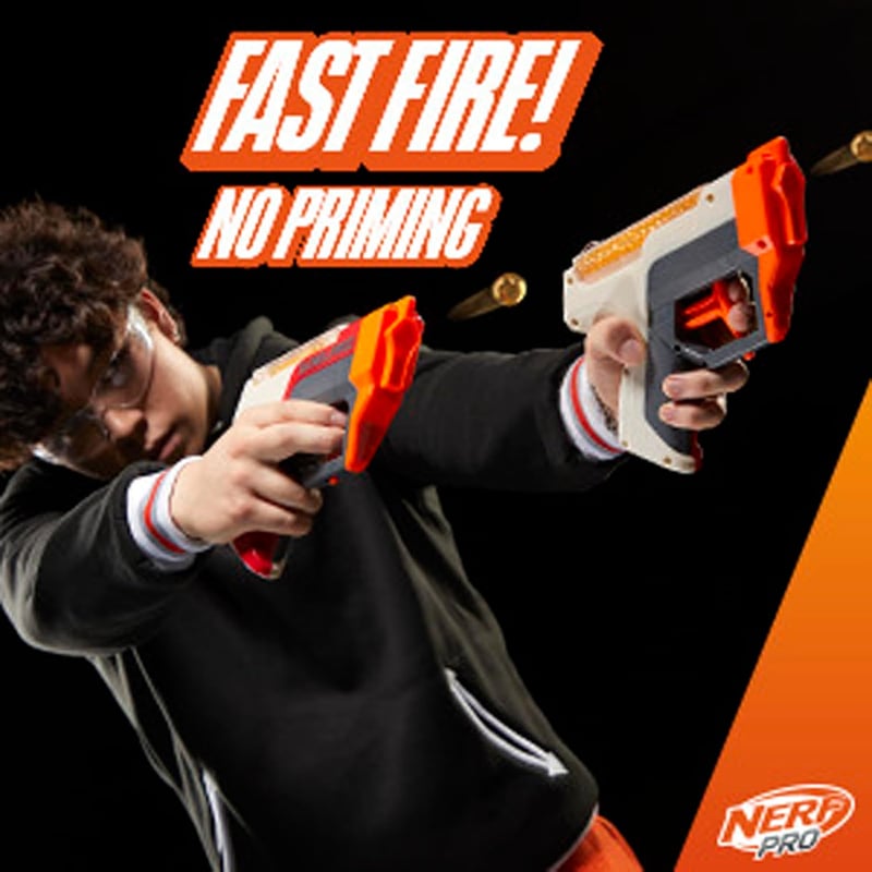 NERF Pro Gelfire Dual Wield Set, 2 Blaster mit 5000 Gelfire Runden
