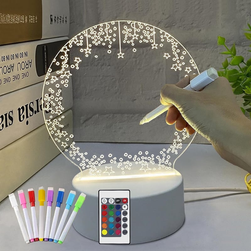 Nachttischlampe mit LED Letterboard – Geburtstagsgeschenk für Frauen