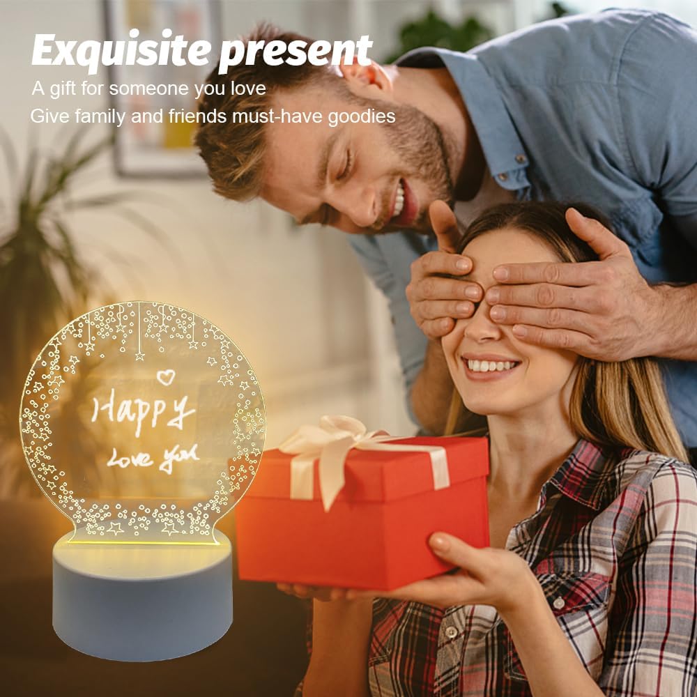 Nachttischlampe mit LED Letterboard – Geburtstagsgeschenk für Frauen