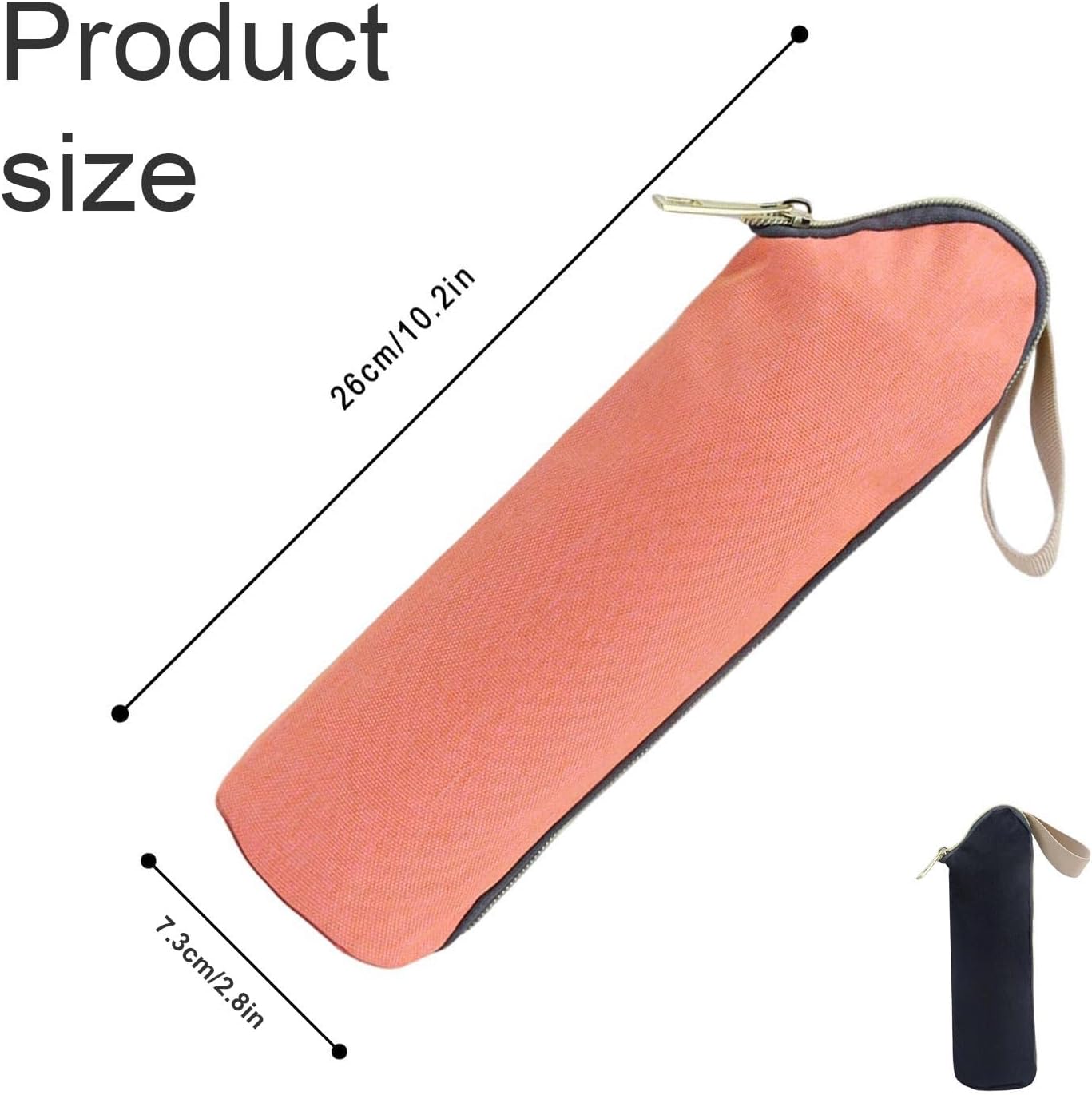 Isoliertasche für Flaschen aus Oxford-Stoff, 2er Set, orange-schwarz
