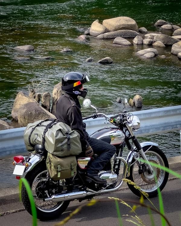 Wasserdichte 70L Motorradtasche für Outdoor-Aktivitäten – Olive