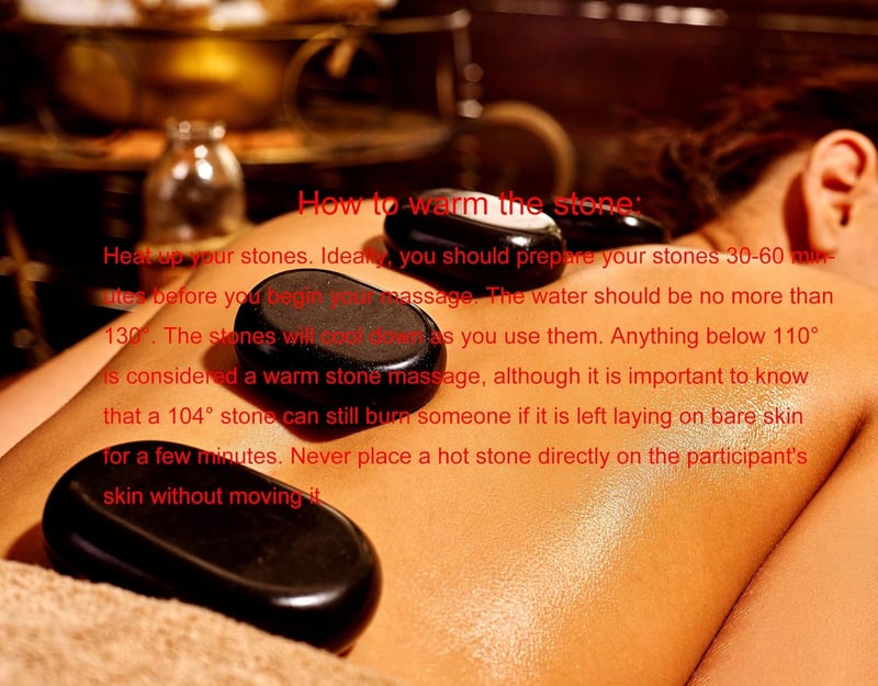 4er Set Heißmassagesteine aus Naturbasalt für Spa und Therapie