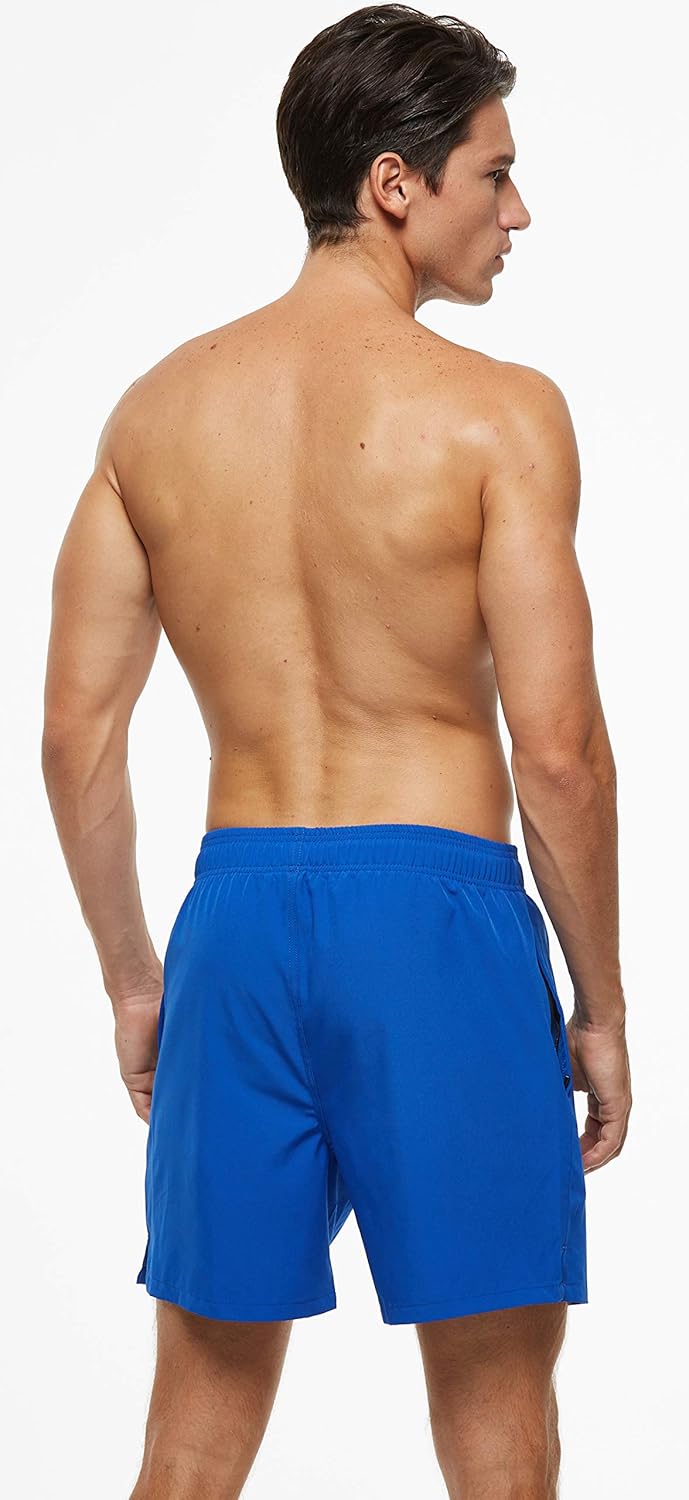 Atmungsaktive Herren-Badehose mit Reißverschlusstasche und Tunnelzug