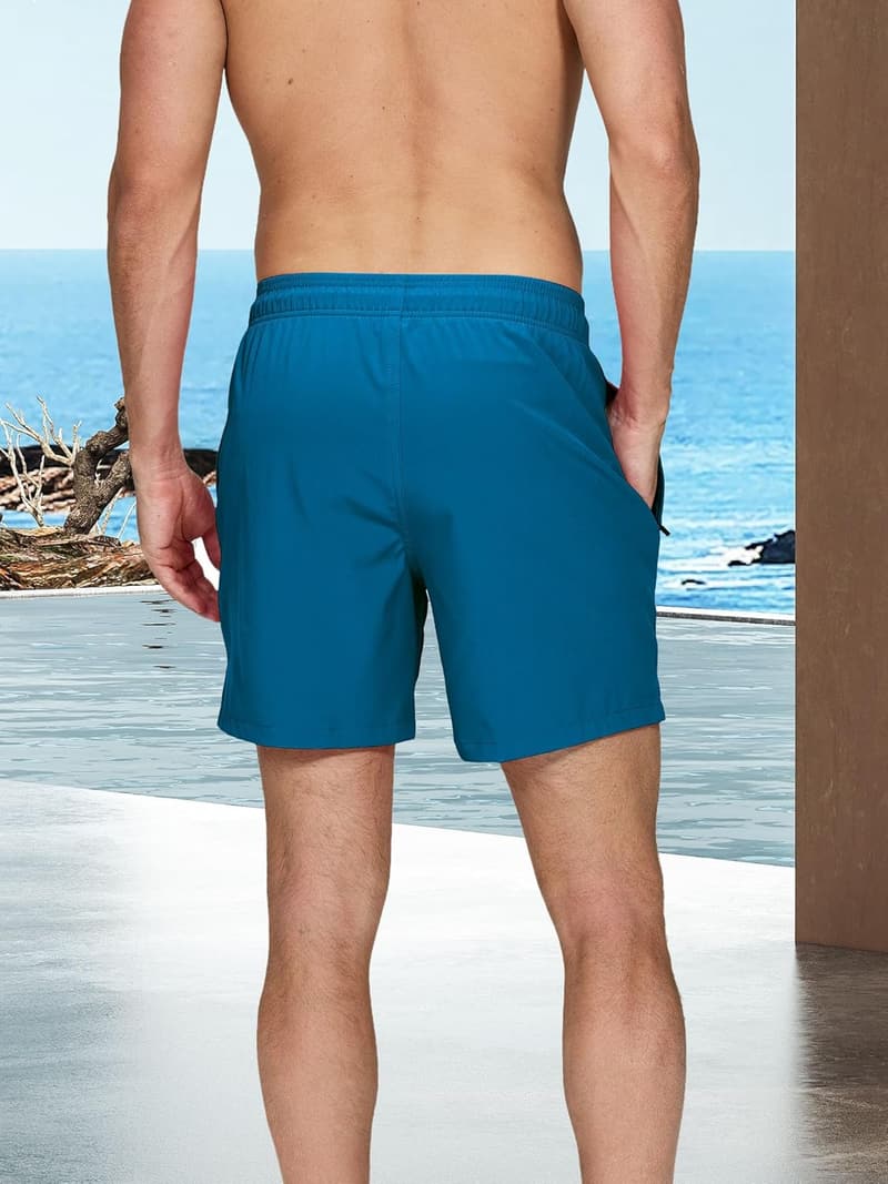 Herren Badehose 2 in 1 mit Kompression, atmungsaktiv und elastisch