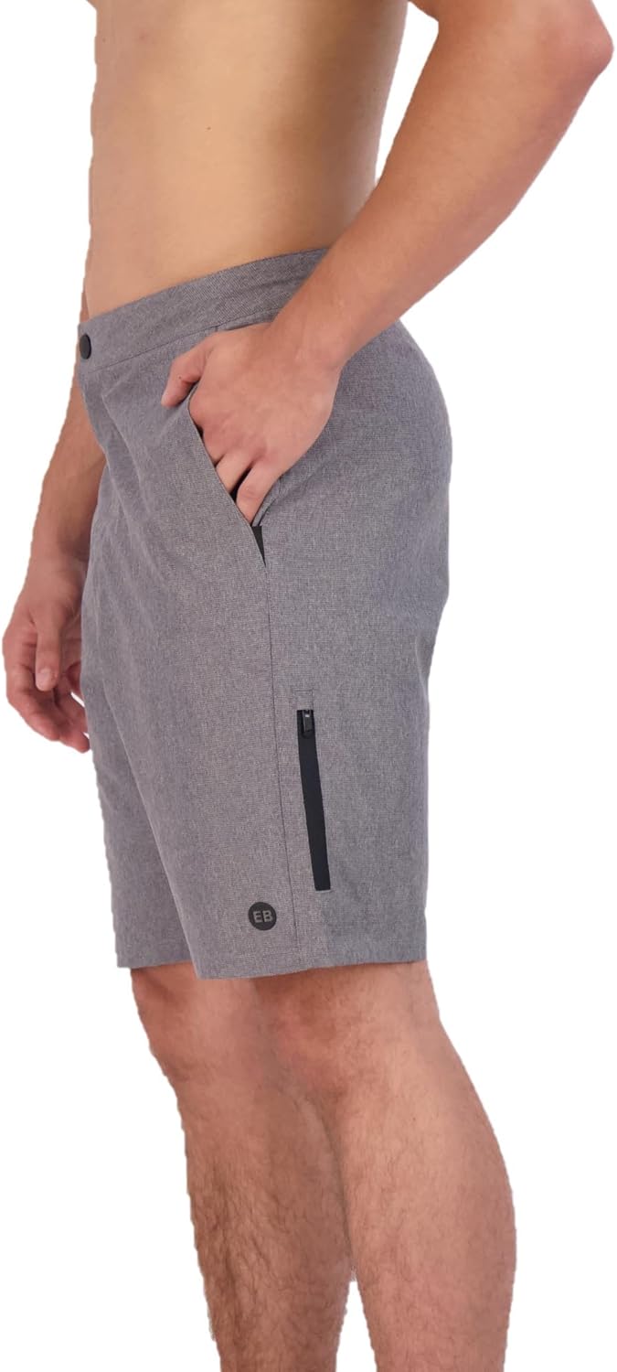 Eddie Bauer Herren Hybrid Badehose LSF 50+, 22,9 cm, Komfort & Stretch
