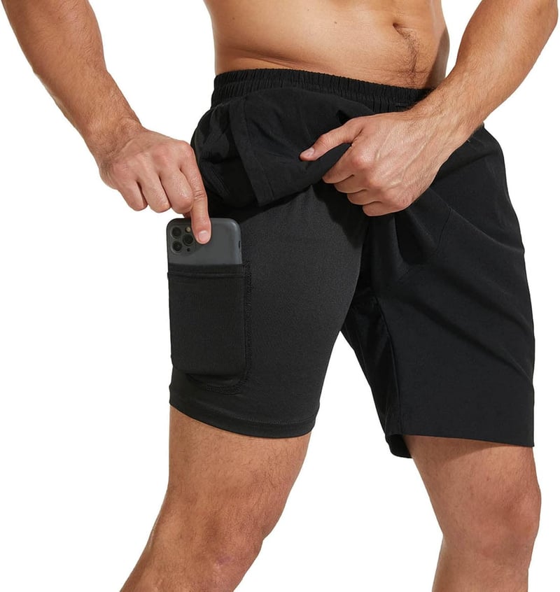 Schnelltrocknende Herren-Boardshorts mit Mesh-Futter und Tunnelzug