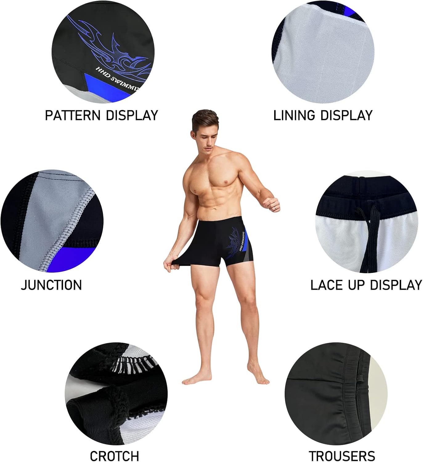 Badehose für Herren mit hoher Elastizität für Strand und Sport