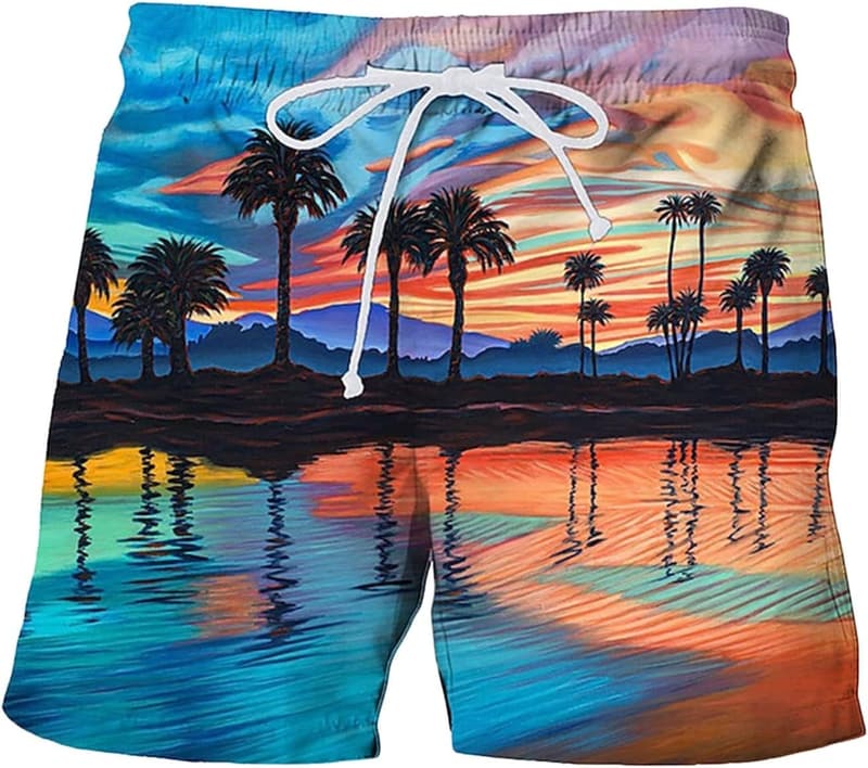 Atmungsaktive Herren-Badehose mit Taschen für Strand und Sport