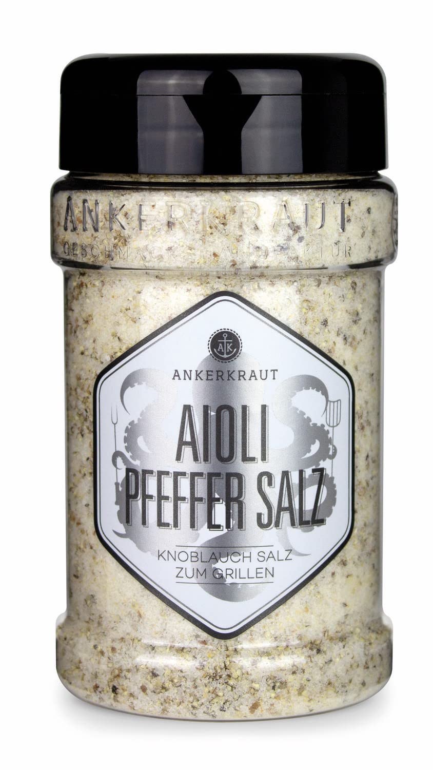 Grillset mit 6 Gewürzstreuern und BBQ-Rubs für Männer