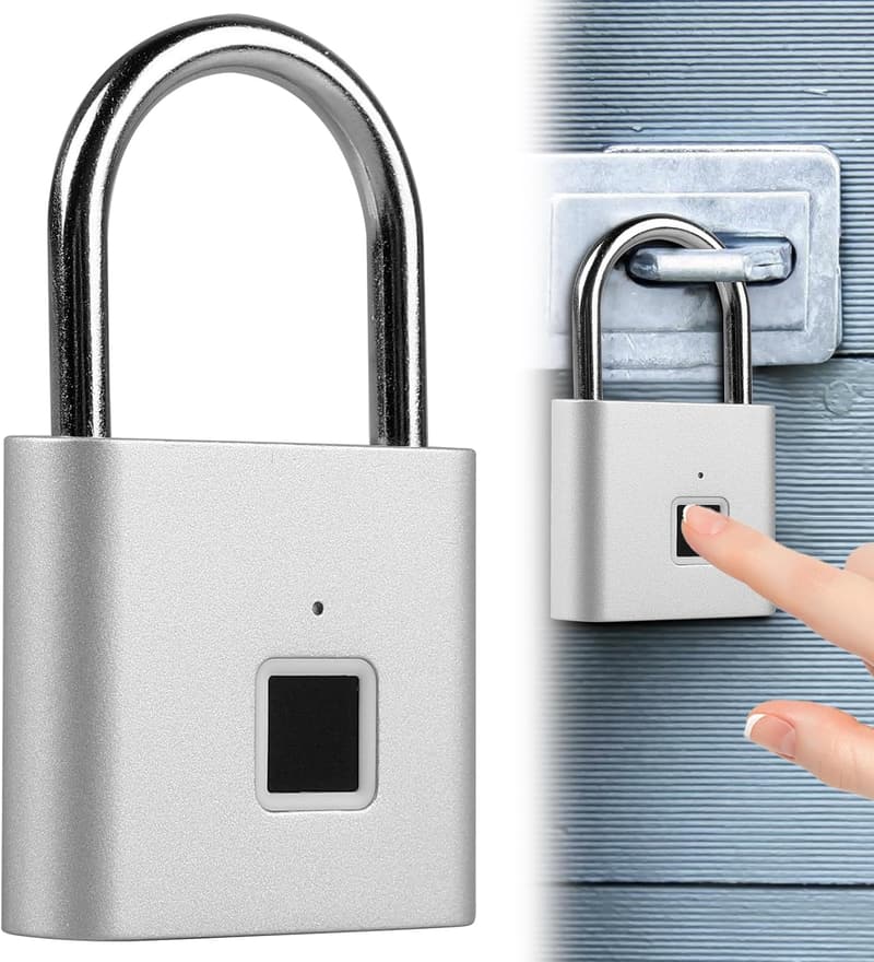 Wasserdichtes Fingerabdruck-Vorhängeschloss mit USB-Ladung