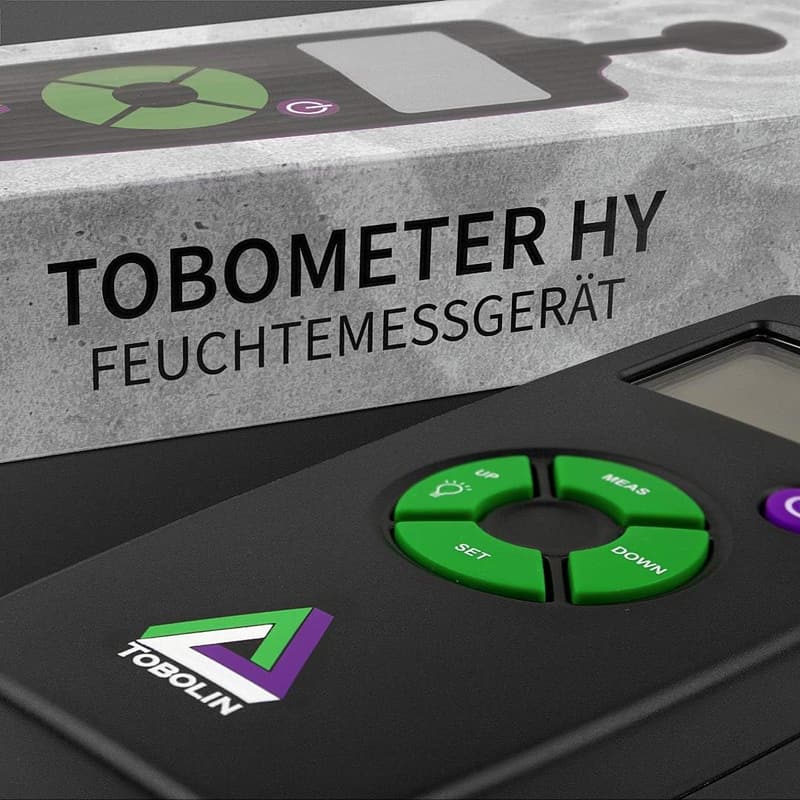 Feuchtigkeitsmessgerät TOBOMETER HY für Mauerwerk und Holz mit LCD-Display