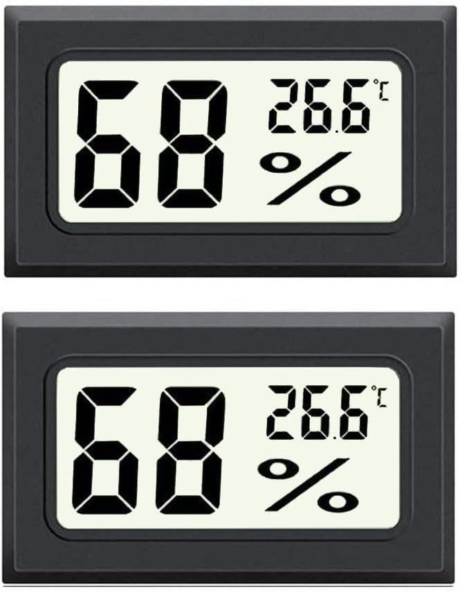 Mini Digitales Thermo-Hygrometer für Innen/Außen, 2er-Pack
