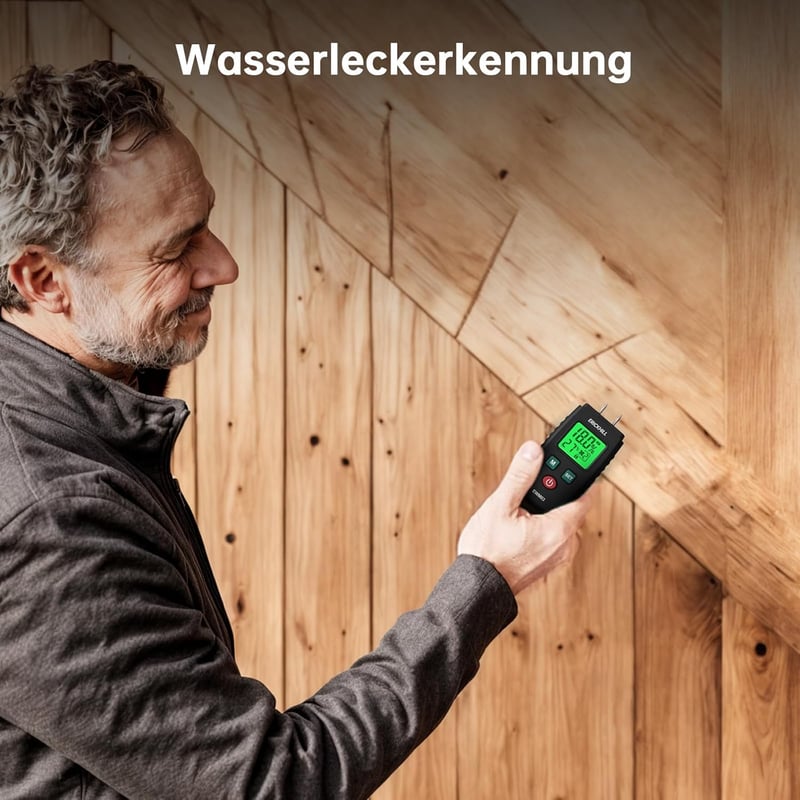 Holzfeuchtemessgerät ERICKHILL EWM03 mit LCD-Display und 5 Modi