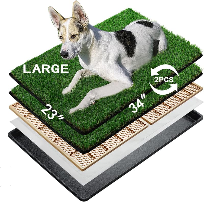 Hundetoilette aus Kunstrasen mit Drainage – 85×59 cm, für Wohnung & Balkon