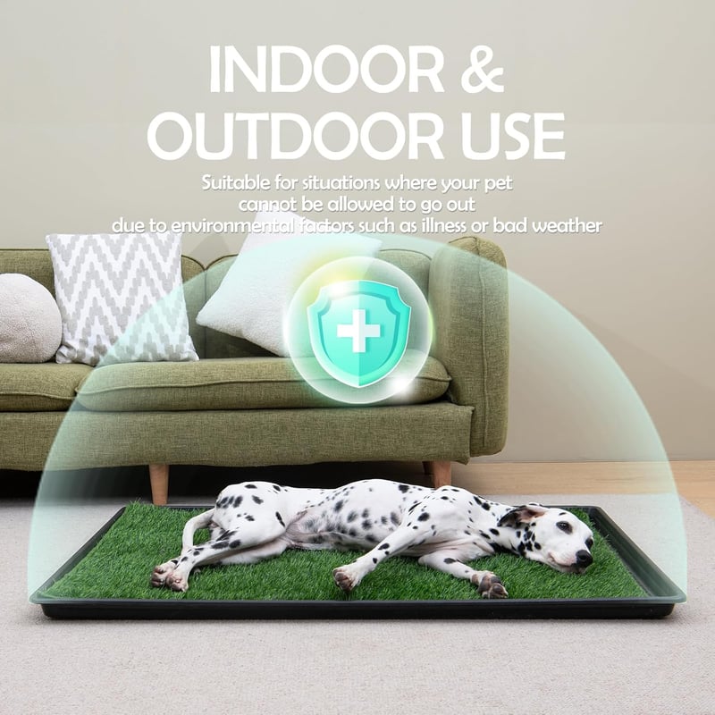 Hundetoilette aus Kunstrasen mit Drainage – 85×59 cm, für Wohnung & Balkon