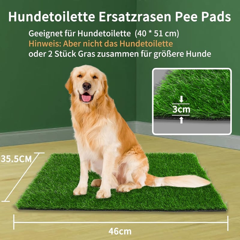 Wiederverwendbare Hundetoilette für Welpen – 2 Stück Ersatzrasen