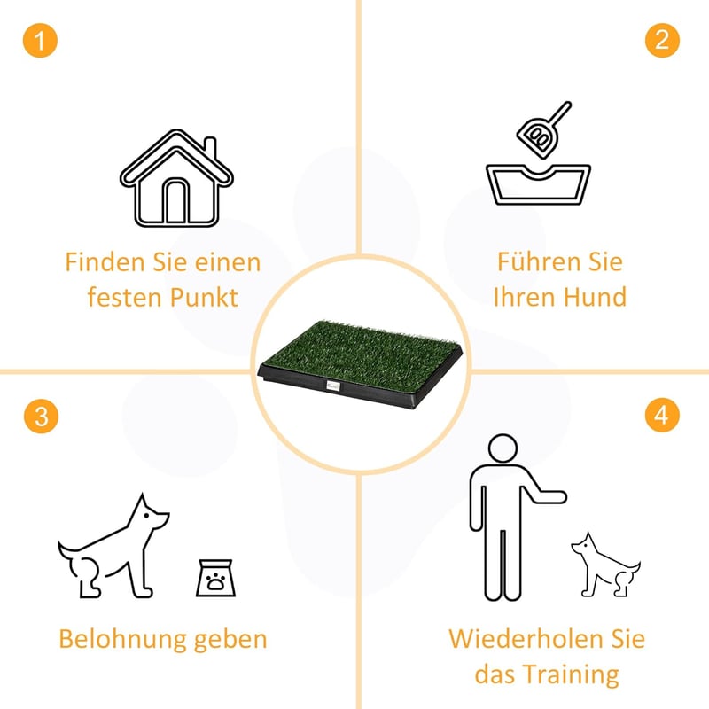 Pawhut Welpentoilette mit Kunstgras 63 x 51 cm für Hunde