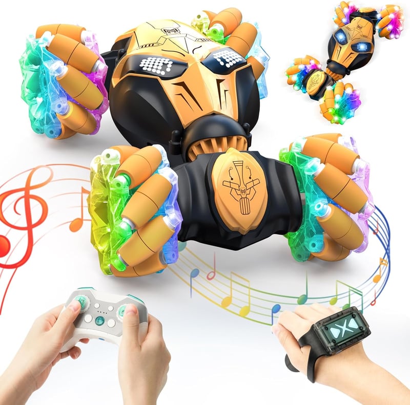 RC Stunt Car mit Musik und LED-Lichtern für Kinder ab 6 Jahren
