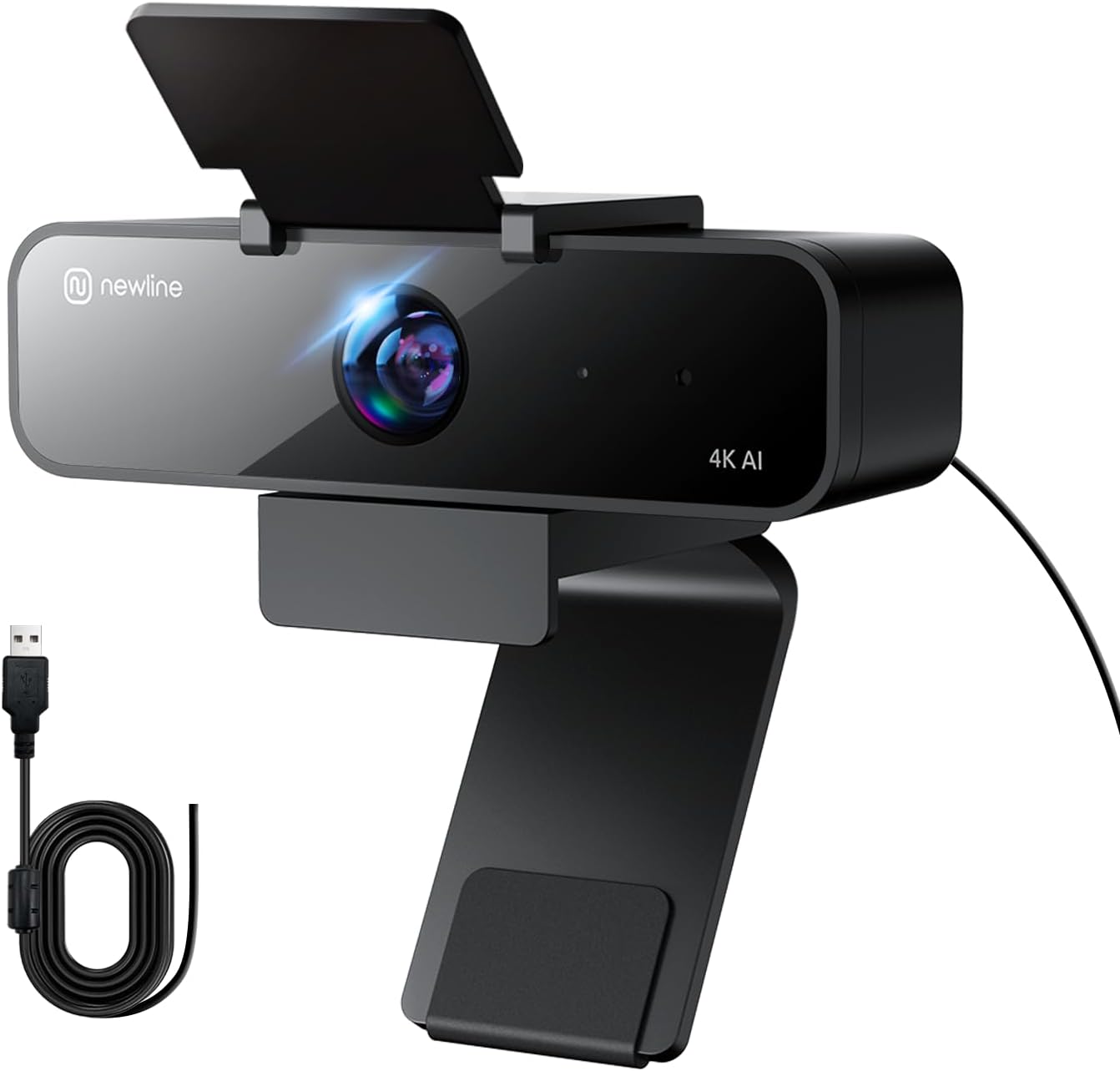 4K Webcam für PC mit Mikrofon und Rauschunterdrückung für Videokonferenzen