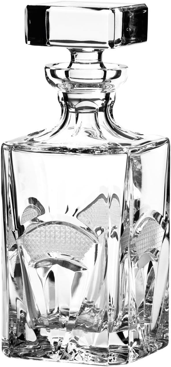 Kristall-Whisky-Karaffe Mon Plaisir – handgeblasen und geschliffen, 25 cm