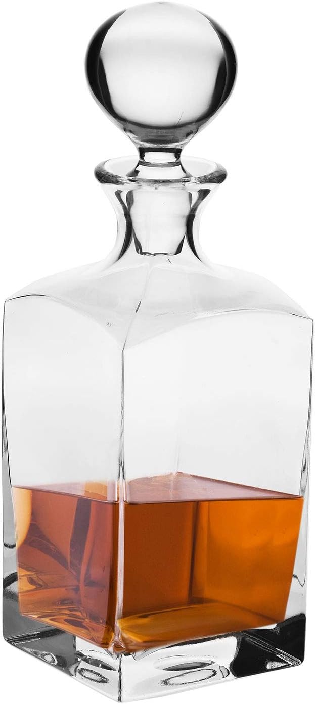 Krosno Caro Whisky Dekanter mit Stopper | 1000 ml | Geschenkbox