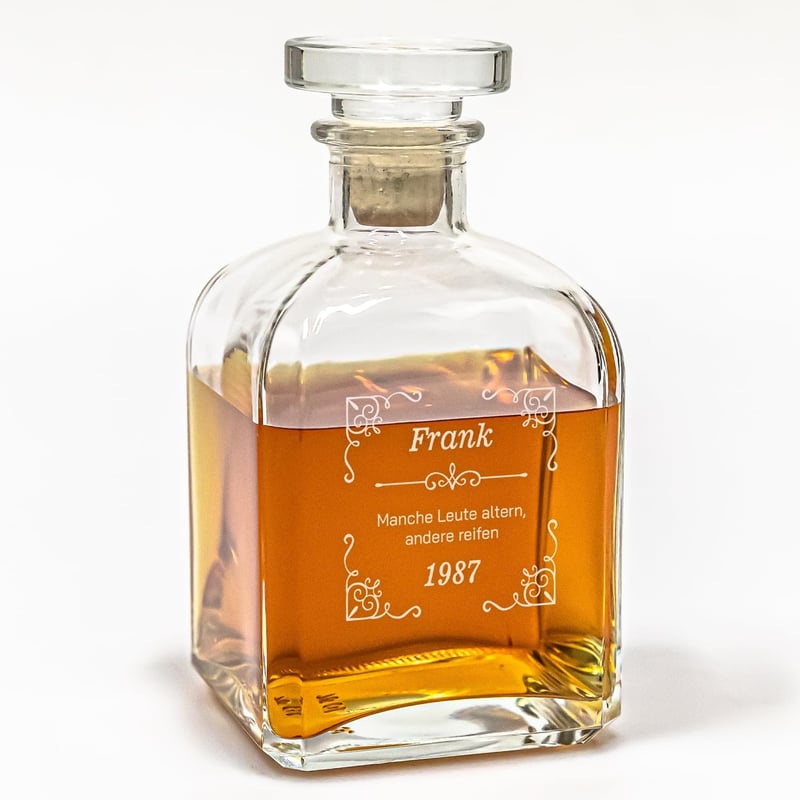 Personalisierte Whiskykaraffe mit Gravur | 700ml für Männer