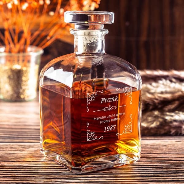 Personalisierte Whiskykaraffe mit Gravur | 700ml für Männer