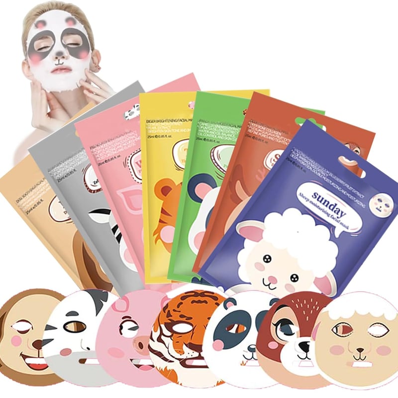 Feuchtigkeitsspendendes Tuchmasken-Set für Frauen und Mädchen