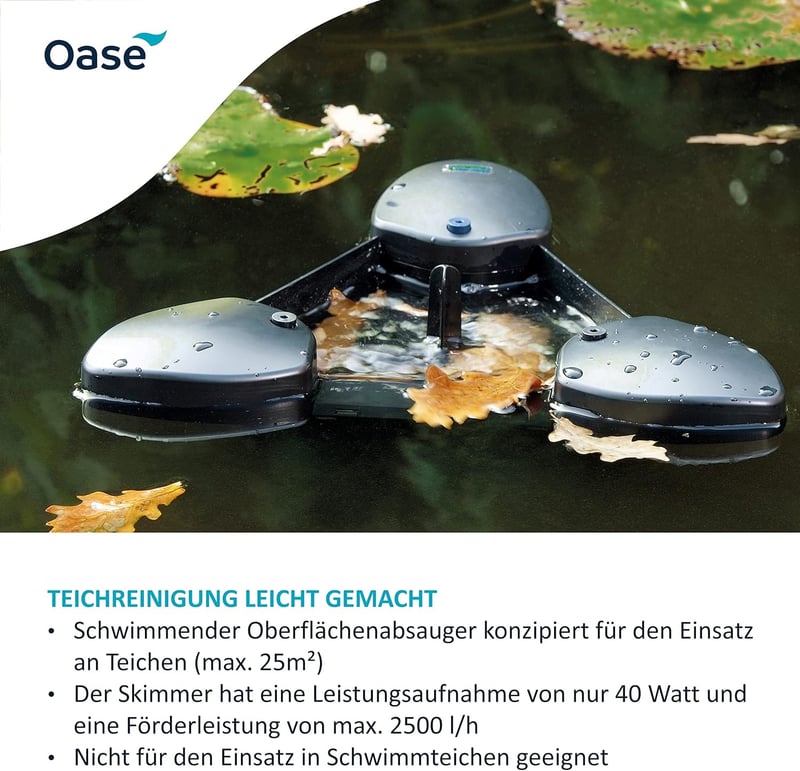 Oberflächenabsauger SwimSkim 25 für Teichreinigung bis 25 m²