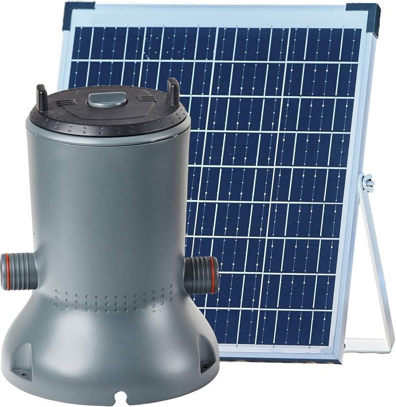 Solar Pool-Kartuschenfilter 1000 l/h mit Solarmodul