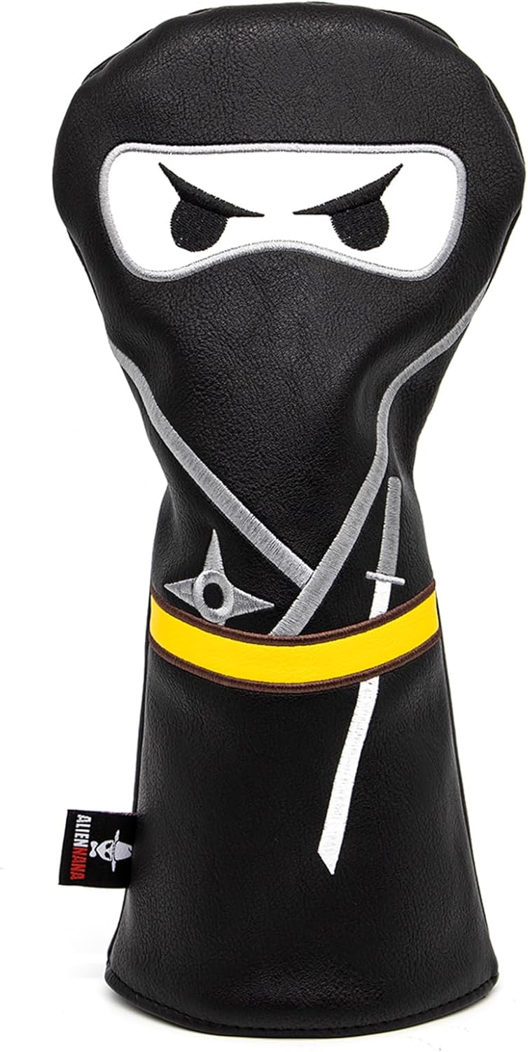 Ninja-Golf-Schlägerhaube aus Premium-Leder mit Magnetverschluss