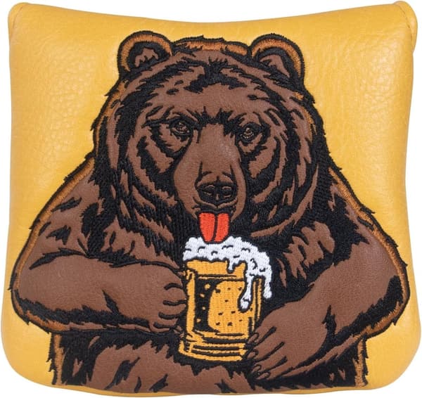Golf Schlägerhaube mit Bierbär-Motiv für Fahrer und Holzschläger