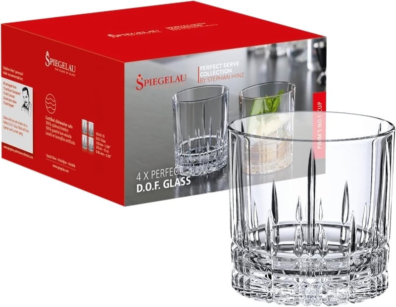 Whisky Tumbler Set aus Kristallglas, 4er, spülmaschinenfest, 270 ml