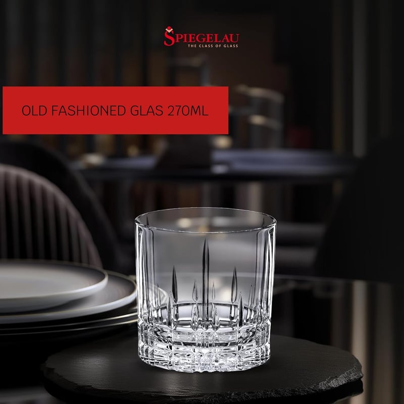 Whisky Tumbler Set aus Kristallglas, 4er, spülmaschinenfest, 270 ml