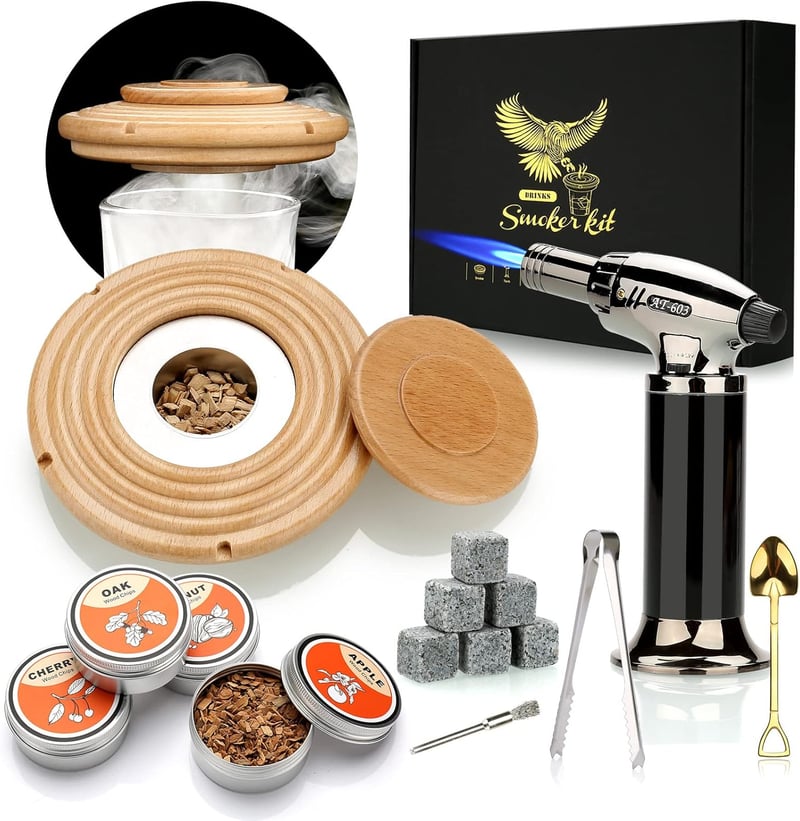 Whisky Smoker Set mit Flambierbrenner – Vatertagsgeschenk für Männer