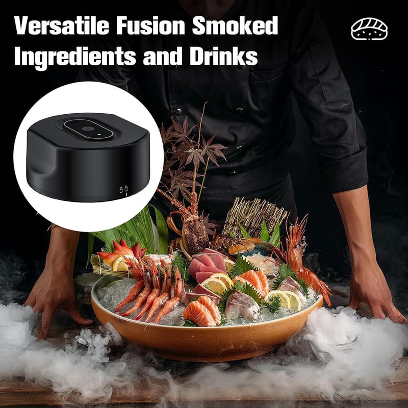 Elektrisches Whisky Smoker Set mit 6 Holzchips – Flammenfreies Cocktail-Räucherset für Männer