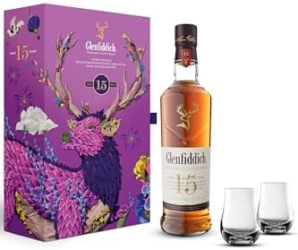 Glenfiddich 15 Jahre Geschenkset mit 2 Tasting-Gläsern 70cl