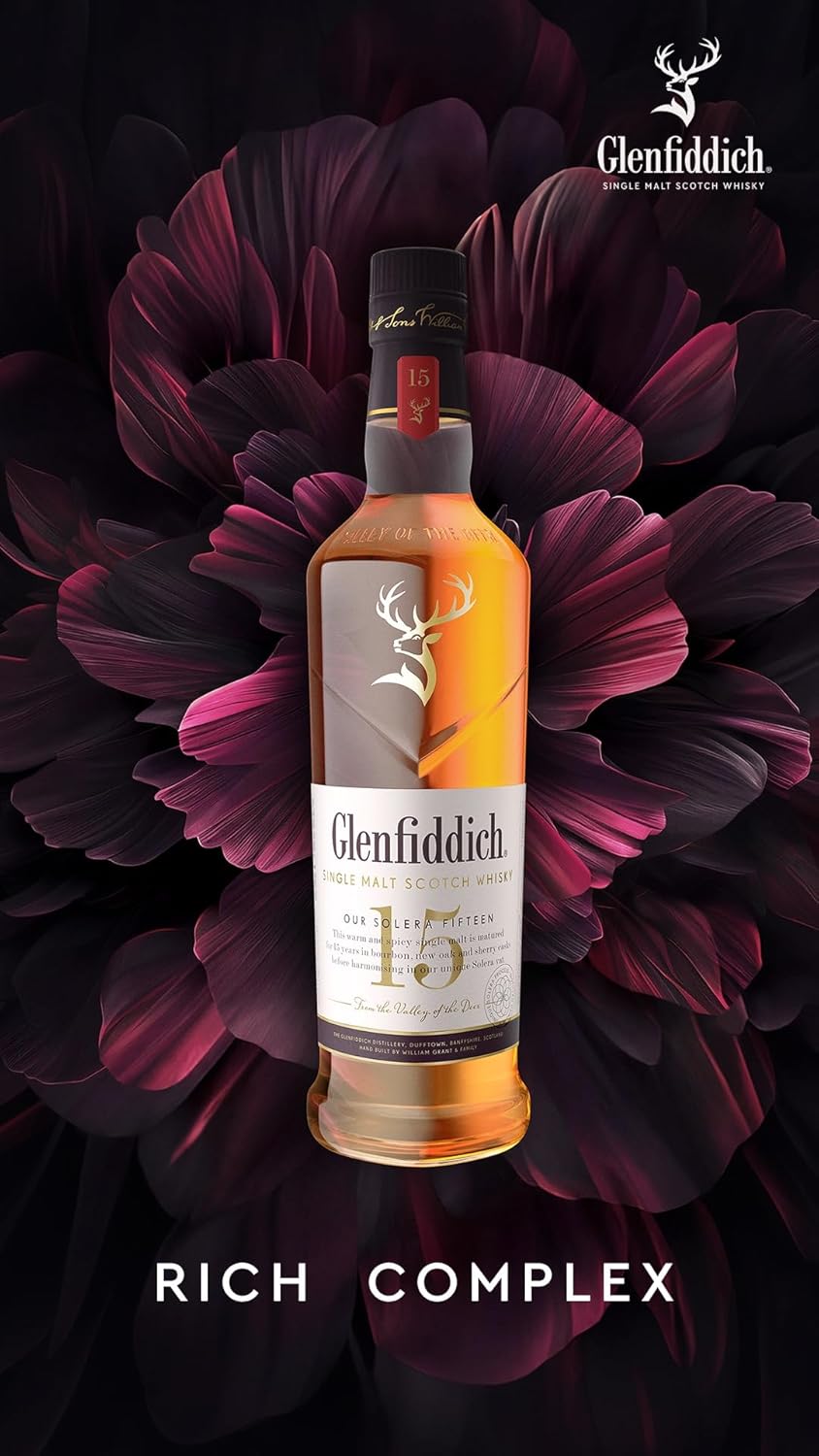 Glenfiddich 15 Jahre Geschenkset mit 2 Tasting-Gläsern 70cl