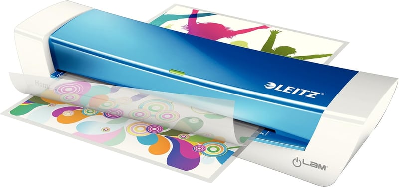 Leitz A4 Laminiergerät für 80-125 µm Folien – Blau, mit Starterkit