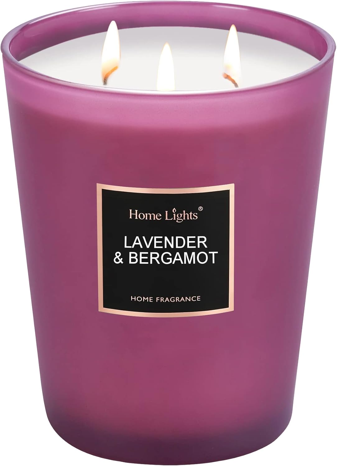 Lavendel-Bergamotte Soja-Kerze, 944 ml, rauchfrei, 130 Stunden Brenndauer