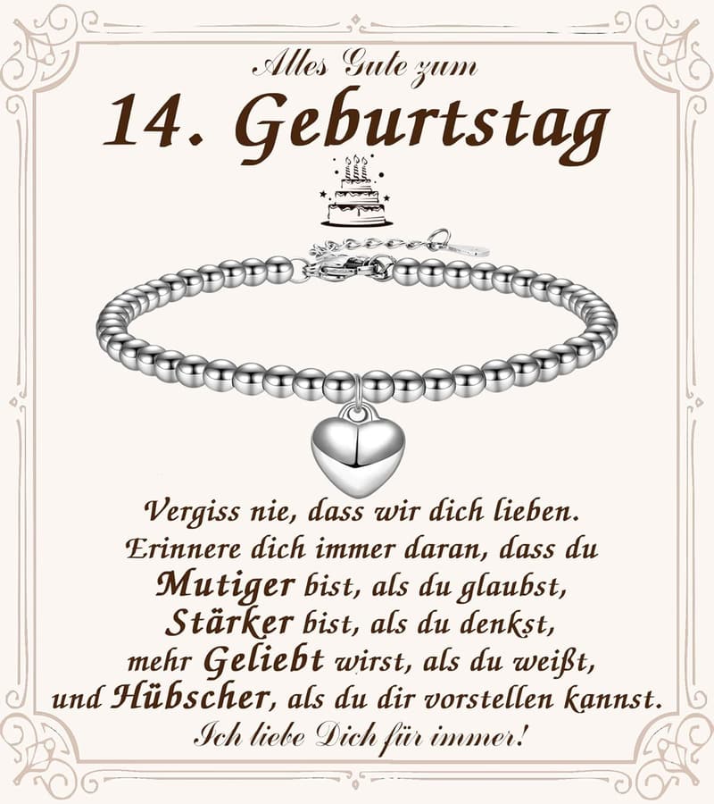 Herzarmband für Mädchen – perfektes Geschenk zum 13. bis 18. Geburtstag